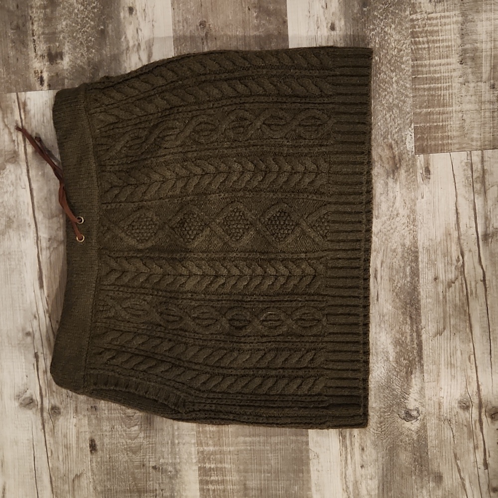 Polo Ralph Lauren Olive Knit Mini Skirt